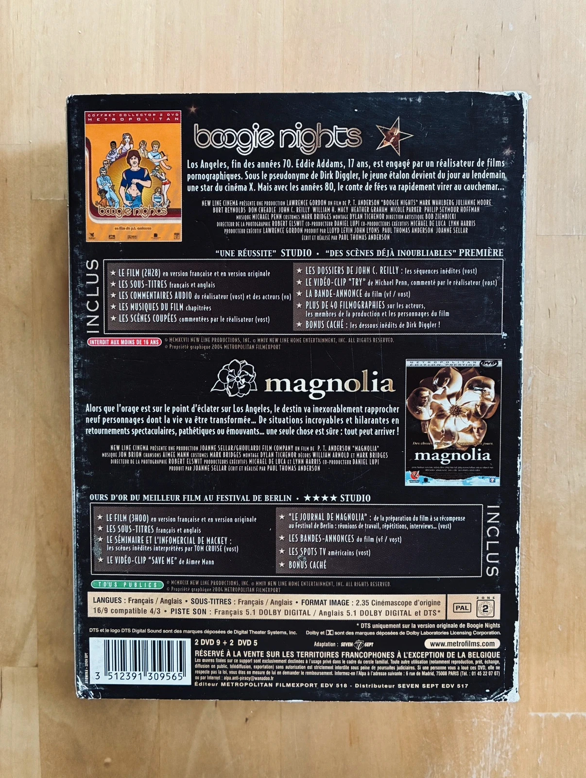 Caja de 2 DVD Paul Thomas Anderson: Boogie Nights y Magnolia. – photo 2